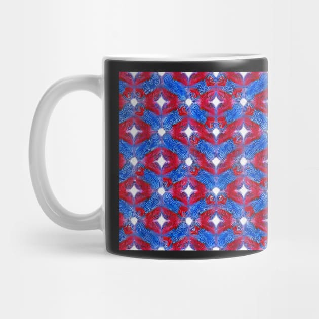 Red White and Blue Aesthetic Pattern 6 by BubbleMench